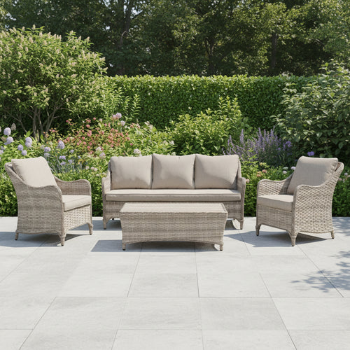 Biarritz 5 Seat Wicker Lounge Set