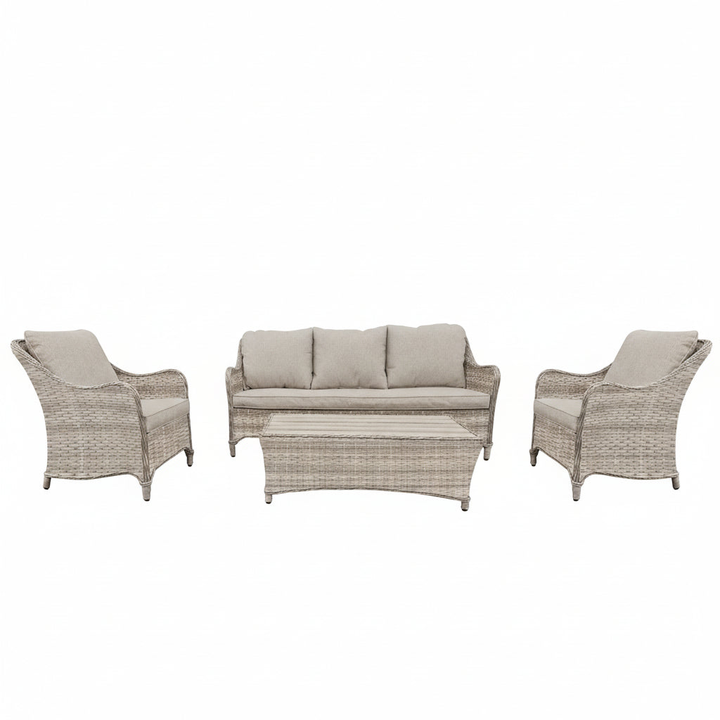 Biarritz 5 Seat Wicker Lounge Set