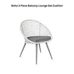 Boho 3 Piece Balcony Lounge Set Cushion