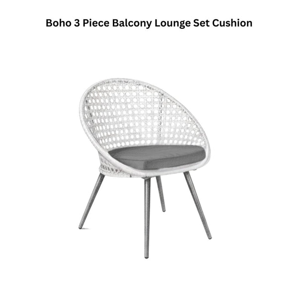 Boho 3 Piece Balcony Lounge Set Cushion