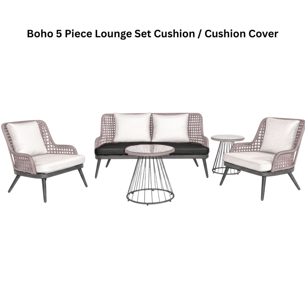 Boho 5 Piece Lounge Set Cushion / Cushion Cover