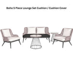 Boho 5 Piece Lounge Set Cushion / Cushion Cover