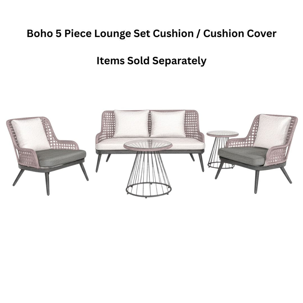 Boho 5 Piece Lounge Set Cushion / Cushion Cover