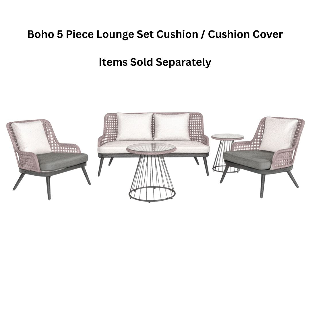 Boho 5 Piece Lounge Set Cushion / Cushion Cover