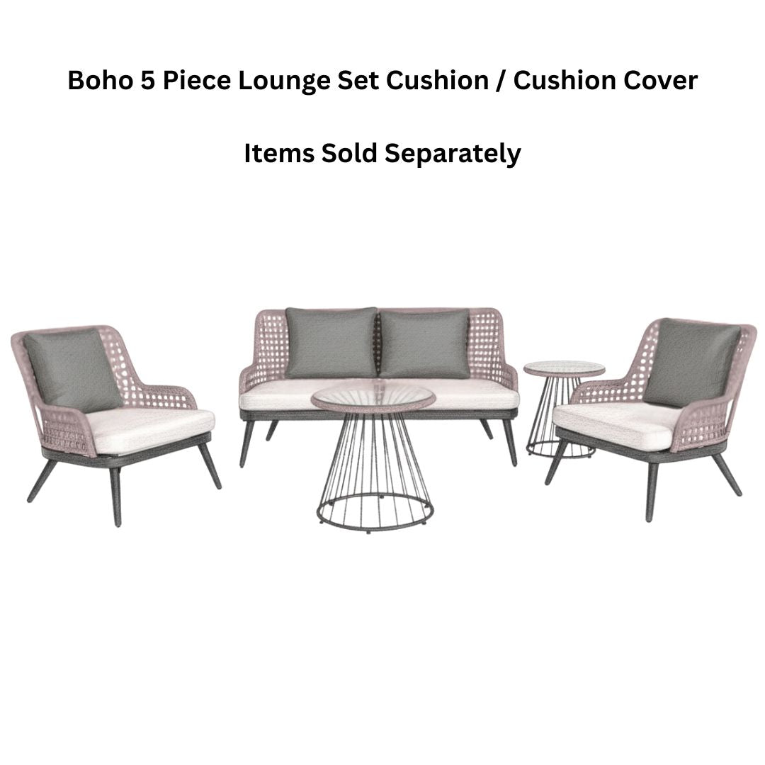 Boho 5 Piece Lounge Set Cushion / Cushion Cover
