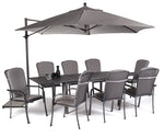 Bonella 8 Seat Mesh Dining Set With Cushions and Extending Table