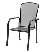 Bonella 6 Seat Mesh Dining Set with Cushions and 135cm Round Table