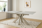 Oslo Indoor Dining Extendable Table - Solid Ceramic in Beige