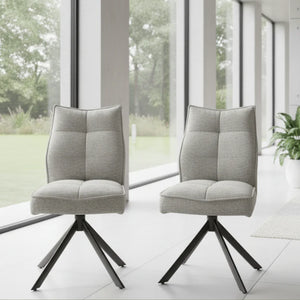 Rachel Auto Swivel Dining Chair with pocket sprung- Sand (pair)