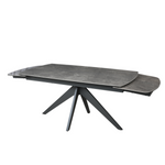 Lorenzo Indoor Dining Table - Extendable with High Gloss Finish Grey