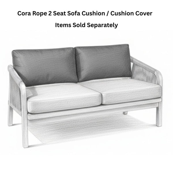 Cora Rope 2 Seat Sofa Cushion / Cushion Cover