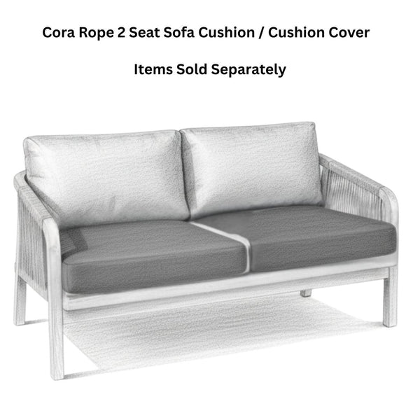 Cora Rope 2 Seat Sofa Cushion / Cushion Cover