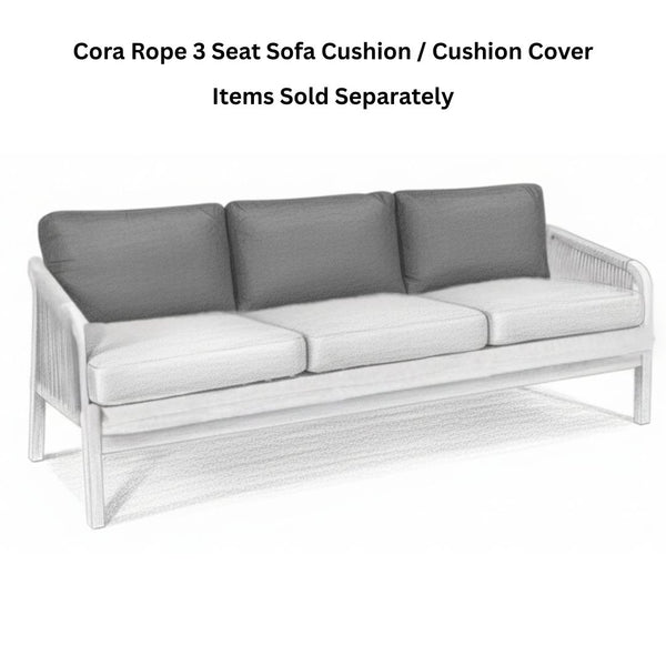 Cora Rope 3 Seat Sofa Cushion / Cushion Cover