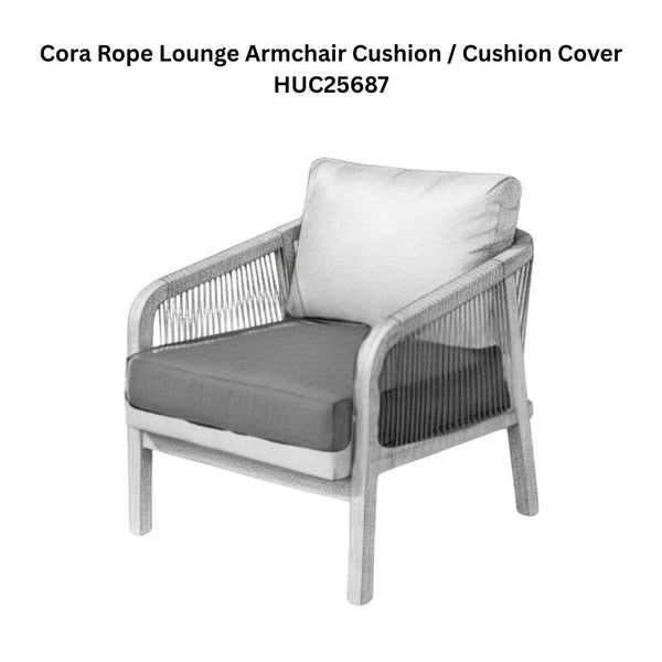 Cora Rope Lounge Armchair Cushion / Cushion Cover HUC25687