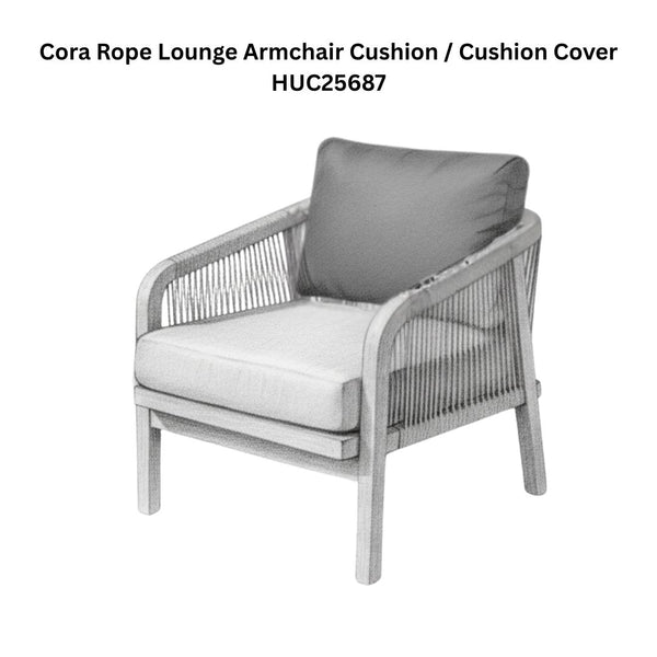 Cora Rope Lounge Armchair Cushion / Cushion Cover HUC25687
