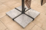 Luna 3M Square Cantilever Parasol with Granite Base & Night Cover