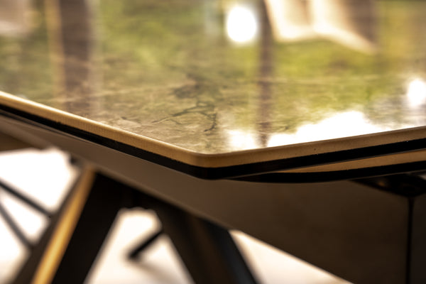 Lorenzo Indoor Dining Table - Extendable with High Gloss Finish Grey