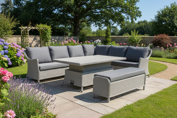 Foxley Rectangular Corner Set with 180x100cm High/Low Table