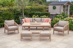 Cora Wood 7 Seat Casual Dining Set