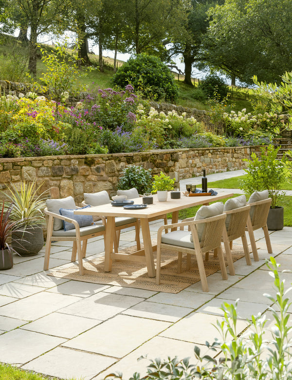 Cora 6 Seat Dining Set with Rectangular Table