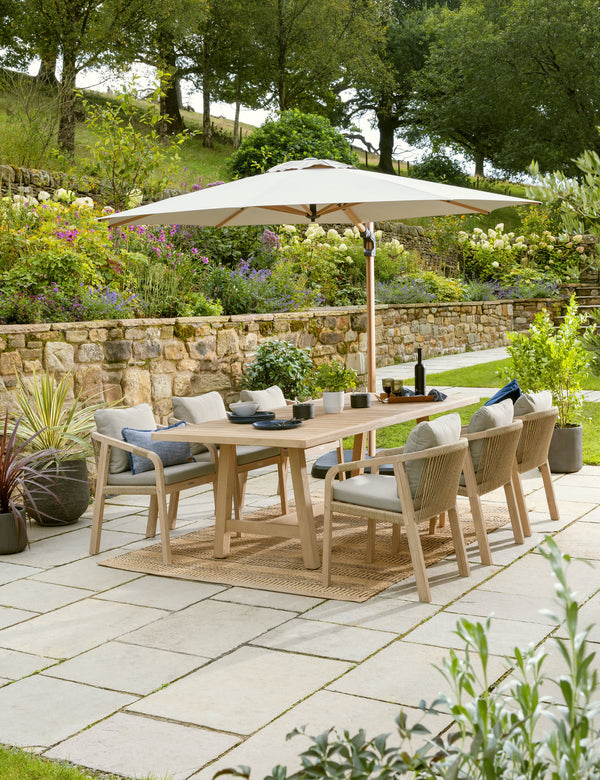 Cora 6 Seat Dining Set with Rectangular Table