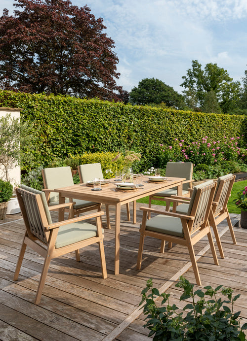 Hampton 6-Seat FSC Acacia Wood Dining Set