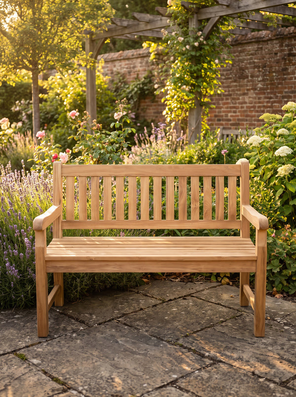 Kingsford Solid Teak Garden Bench