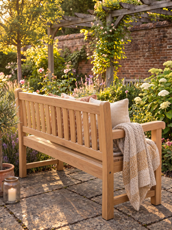 Kingsford Solid Teak Garden Bench