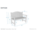 Turnbury Solid Teak Garden Bench