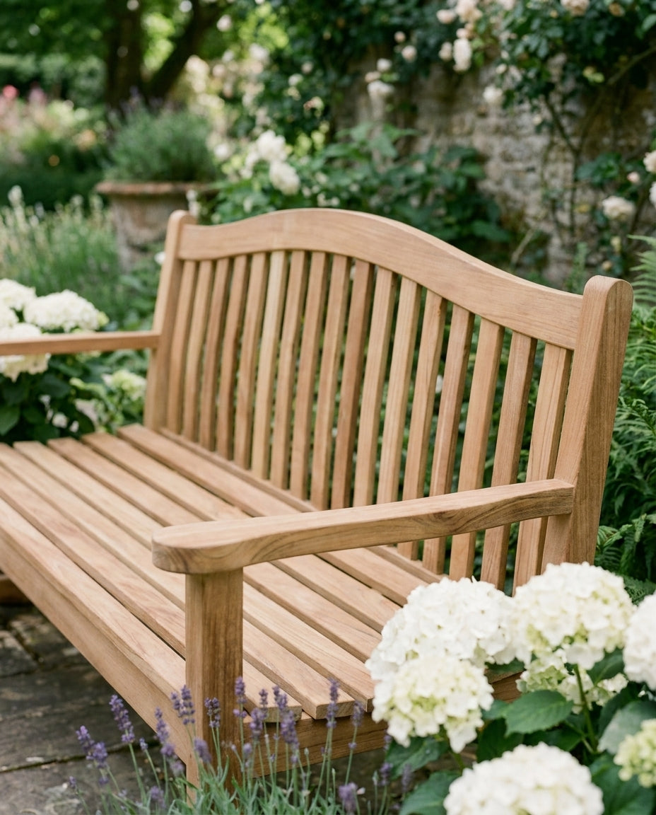 Turnbury Solid Teak Garden Bench
