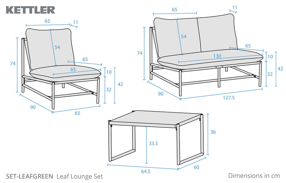 Leaf 4 Seat Lounge Set