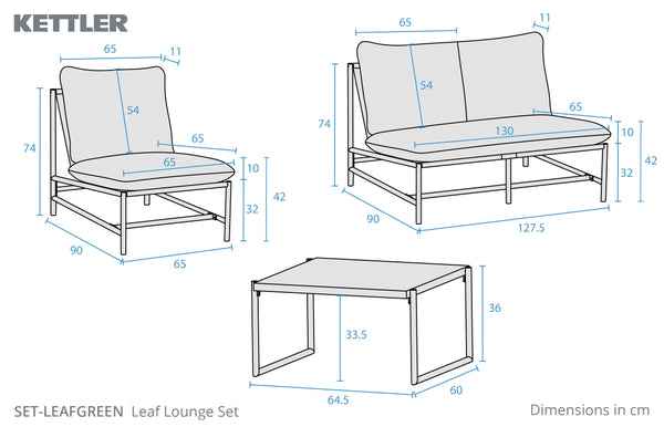 Leaf 4 Seat Lounge Set