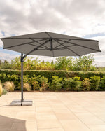 Luna 3m Round Cantilever Parasol with Granite Base & Night Cover