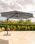 Luna 3m Round Cantilever Parasol with Granite Base & Night Cover