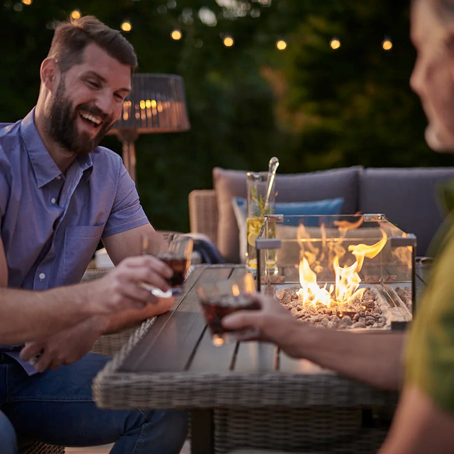 Mini Fire Table Palma Mini Rattan Fire Pit Table – Kettler GB