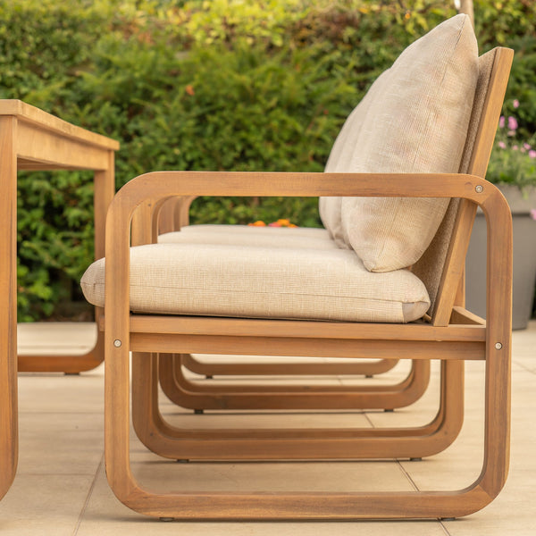 Lando 6 Seat Acacia Wood Dining Set