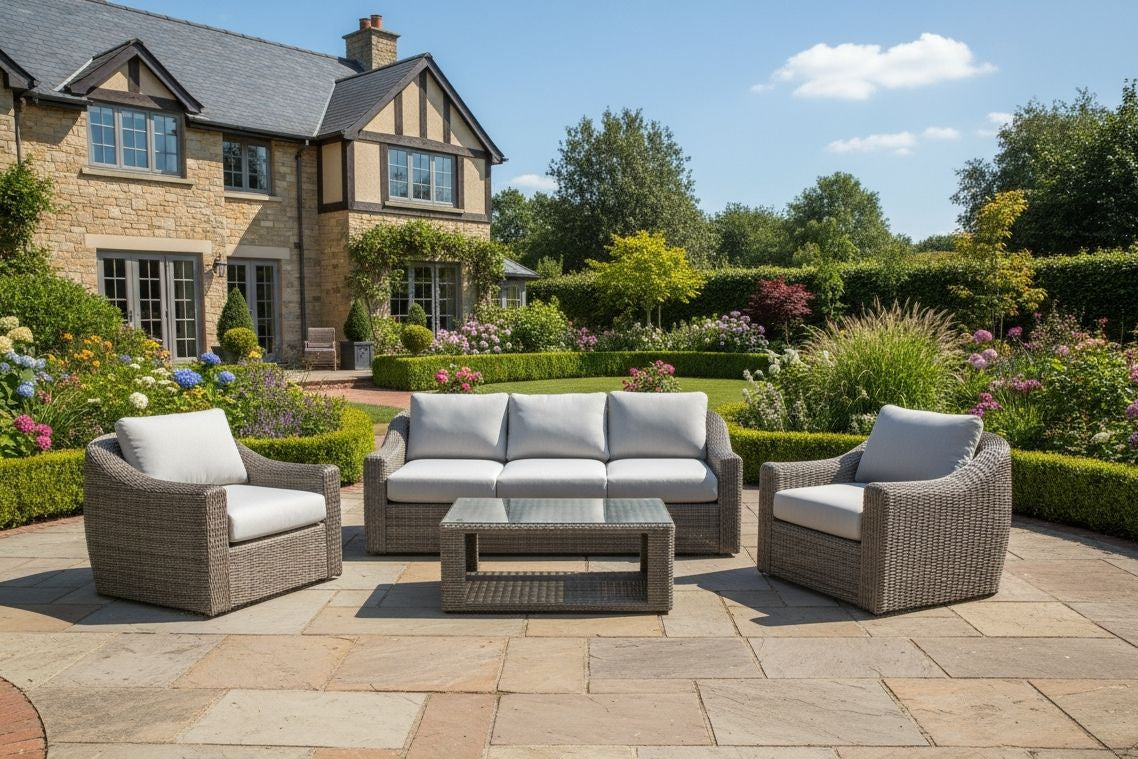 Azore Wicker Sofa Set with Coffee Table