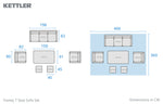 Foxley Wicker Sofa Set with High/Low Table