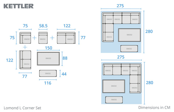 Biarritz Wicker Corner Set with Bench and High/Low table