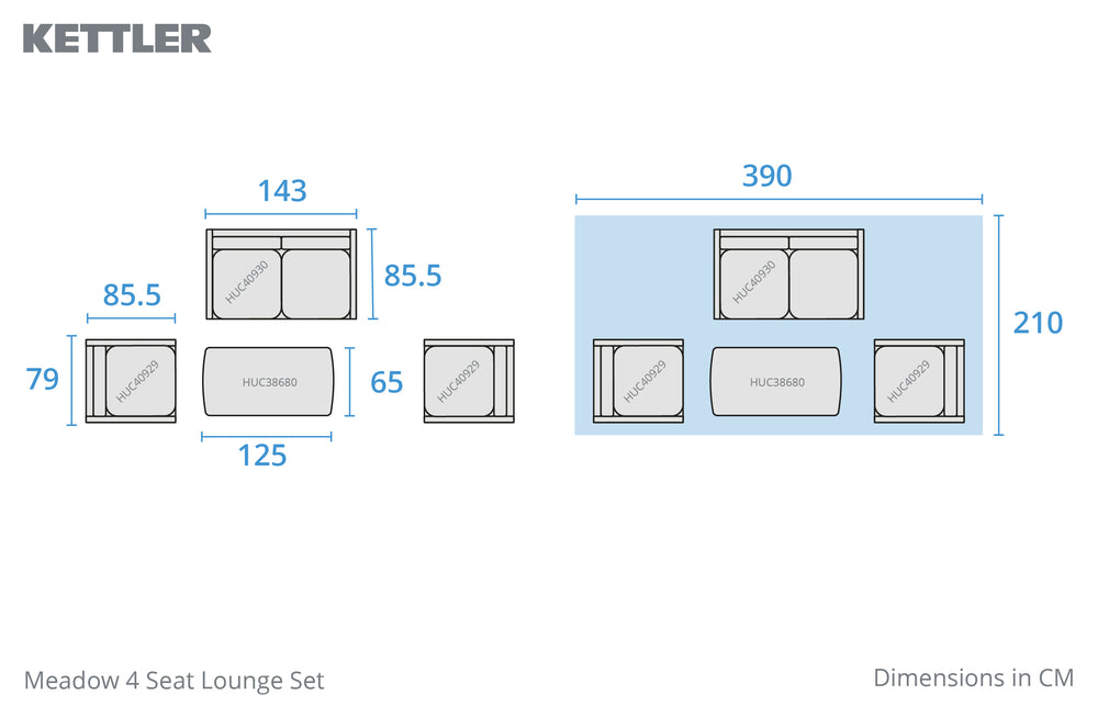 Meadow 4 Seat Lounge Set
