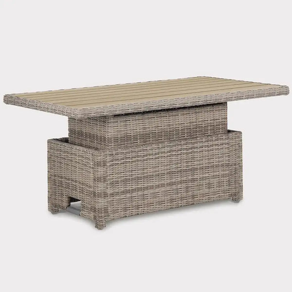Palma High/Low Table with Alu Slat Top
