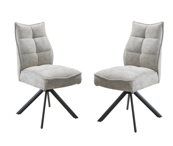 Rachel Auto Swivel Dining Chair with pocket sprung- Sand (pair)