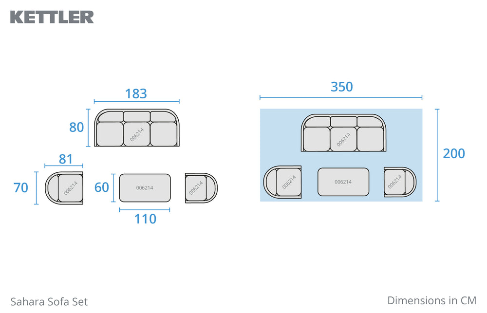 Sahara Wicker Sofa Set
