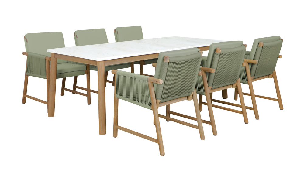 Forest 6 Seat Wood Dining Set