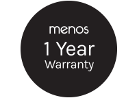 Menos 1 Year Warranty logo