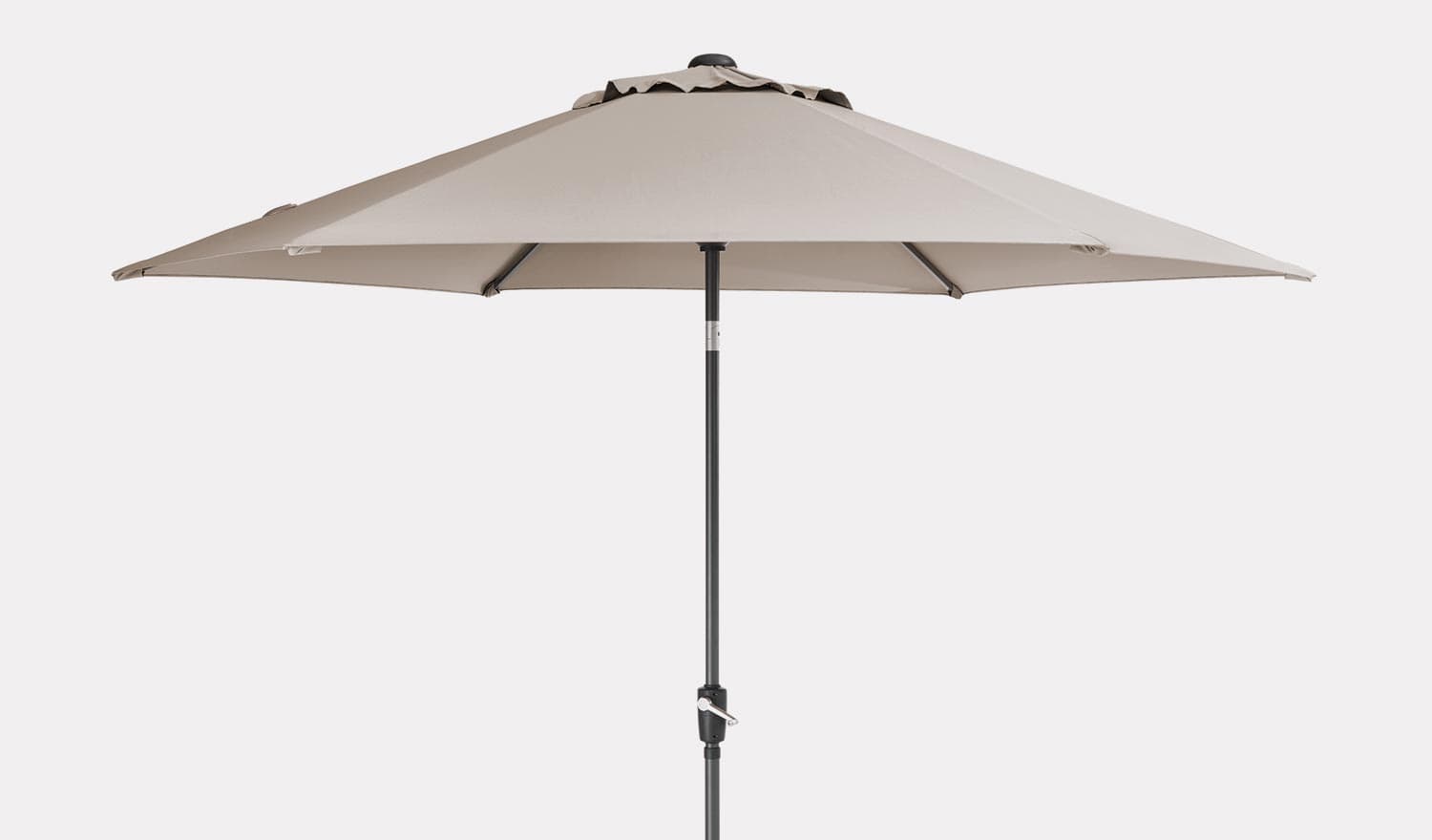 Azuma Garden Parasol 3M Round Taupe 8 Panel Crank & Tilt Function Patio Umbrella Sun Shade With UV50 Protection Adjustable Canopy Air Vented For Stability Aluminium Pole Summer Dining Accessory