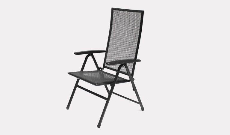 Henley Multi-Position Chair in Iron Grey in upright postion