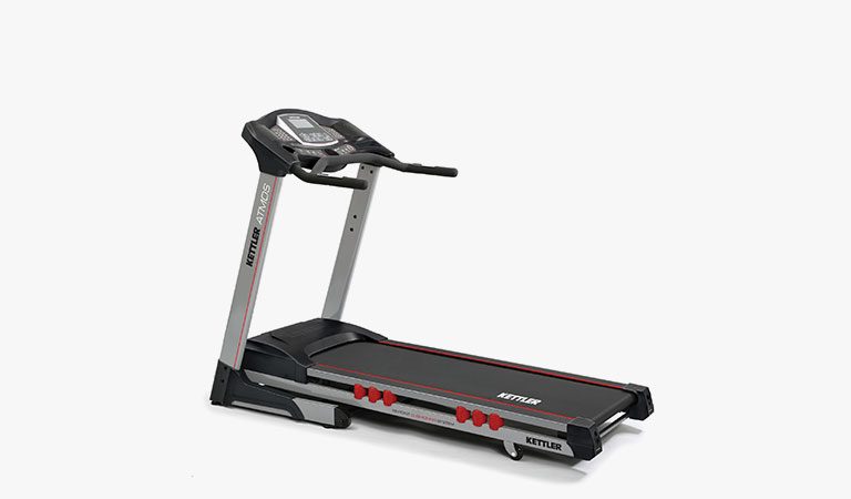 The Atmos Treadmill from KETTLER's fitness range on a grey background.