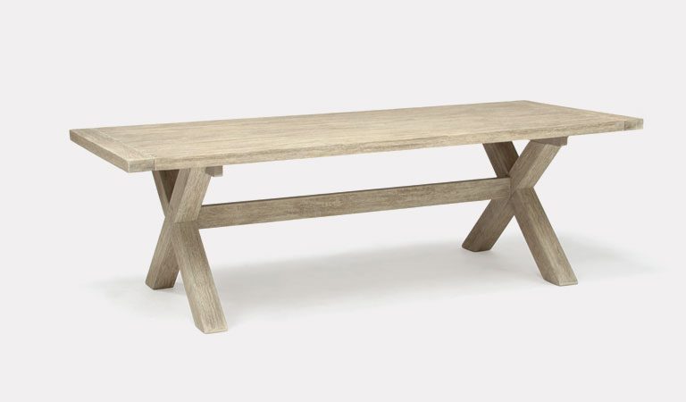 Cora 240x100cm table from KETTLER's Elegance Garden furniture range on a grey background.