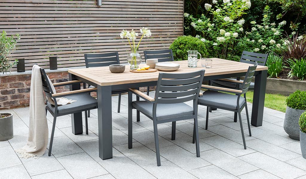 Elba Dining Table Garden Furniture, Mixed Sources Outdoor Furniture